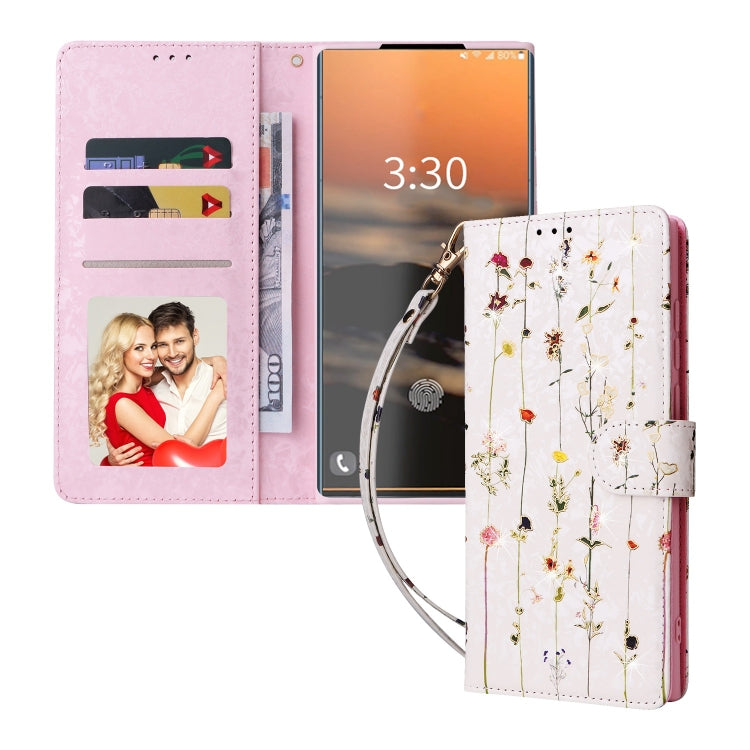 For Galaxy S23 Ultra 5G Bronzing Painting RFID Leather Phone Case