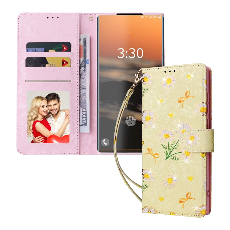 For Galaxy S23 Ultra 5G Bronzing Painting RFID Leather Phone Case