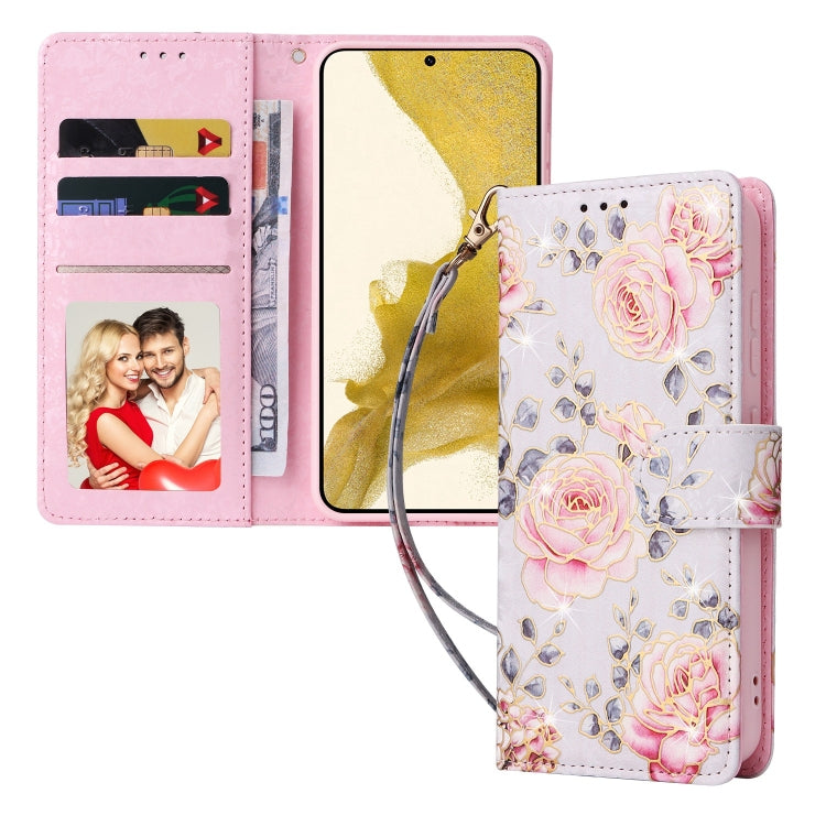 For Galaxy S23 5G Bronzing Painting RFID Leather Phone Case