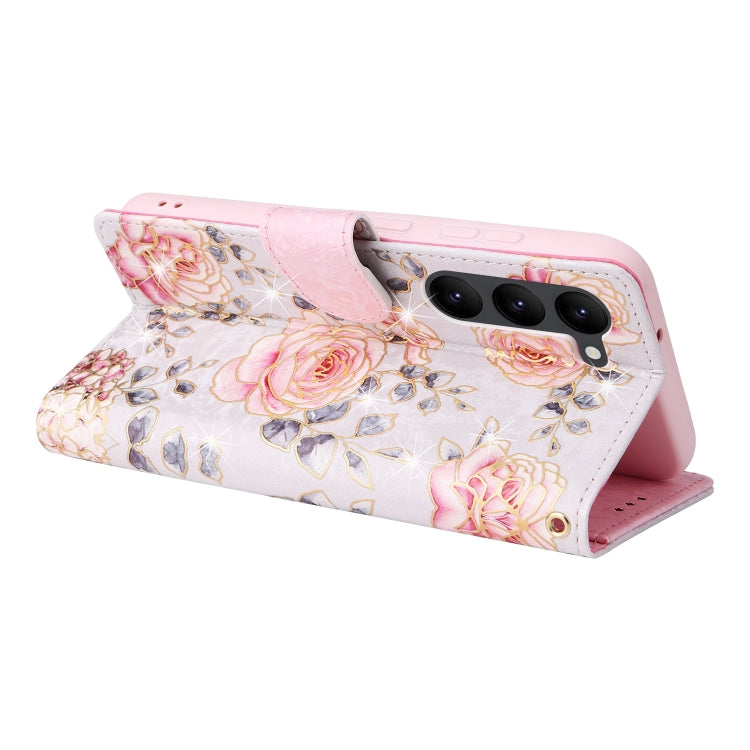 For Galaxy S23 5G Bronzing Painting RFID Leather Phone Case