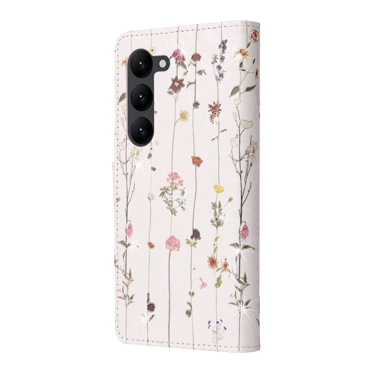 For Galaxy S23 5G Bronzing Painting RFID Leather Phone Case