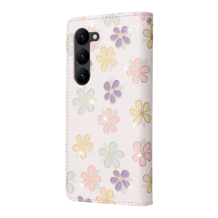 For Galaxy S23 5G Bronzing Painting RFID Leather Phone Case