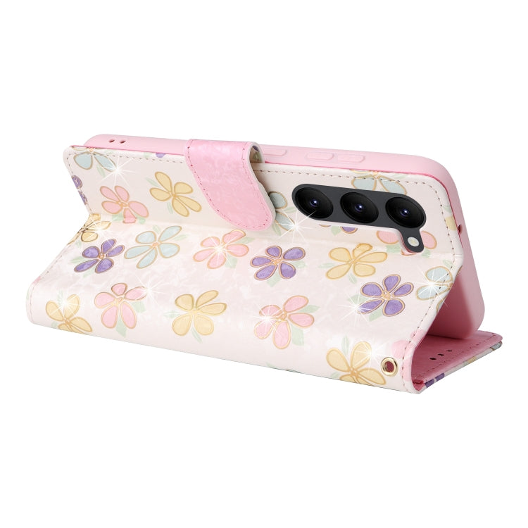 For Galaxy S23 5G Bronzing Painting RFID Leather Phone Case