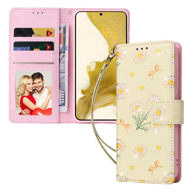 For Galaxy S23 5G Bronzing Painting RFID Leather Phone Case