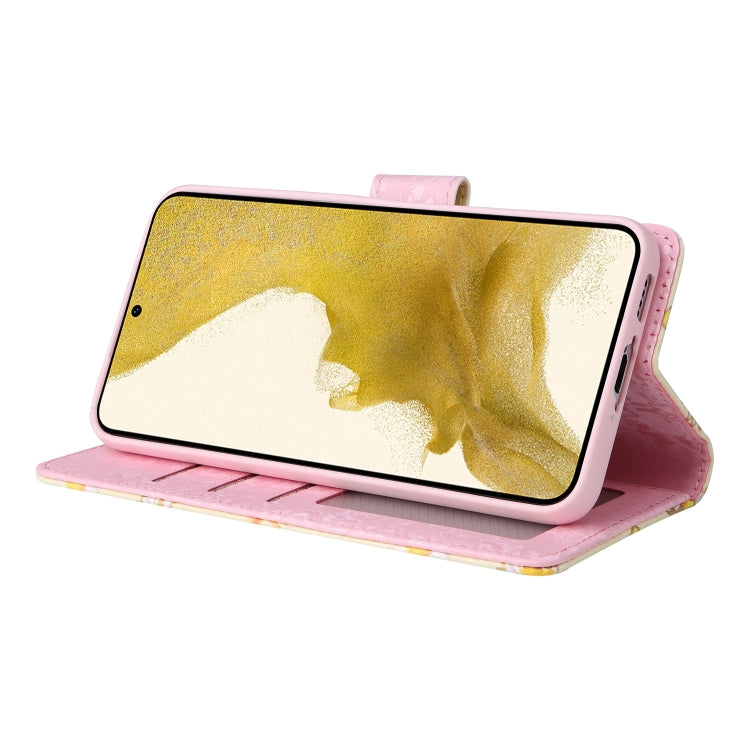 For Galaxy S23 5G Bronzing Painting RFID Leather Phone Case