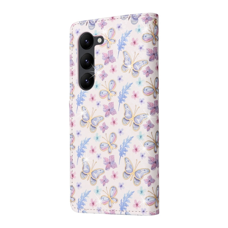For Galaxy S23 5G Bronzing Painting RFID Leather Phone Case