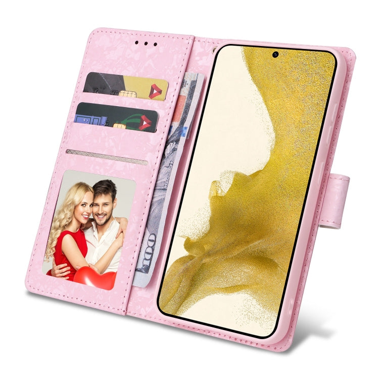 For Galaxy S23 5G Bronzing Painting RFID Leather Phone Case