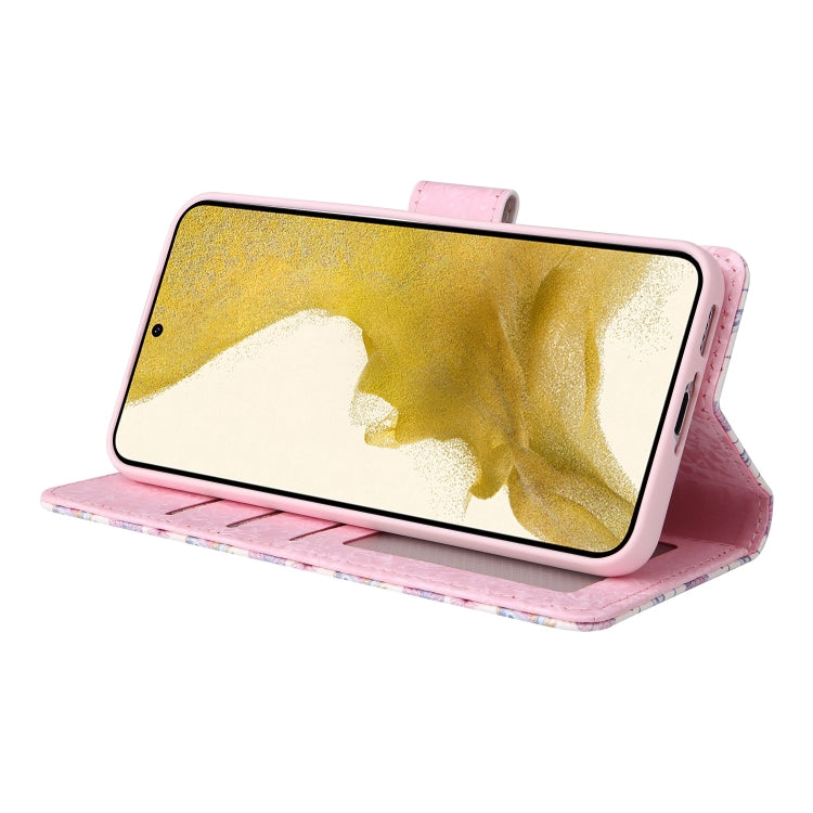 For Galaxy S23 5G Bronzing Painting RFID Leather Phone Case