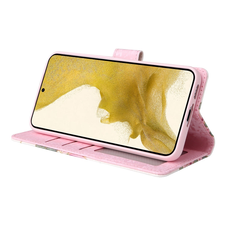 For Galaxy S23 5G Bronzing Painting RFID Leather Phone Case