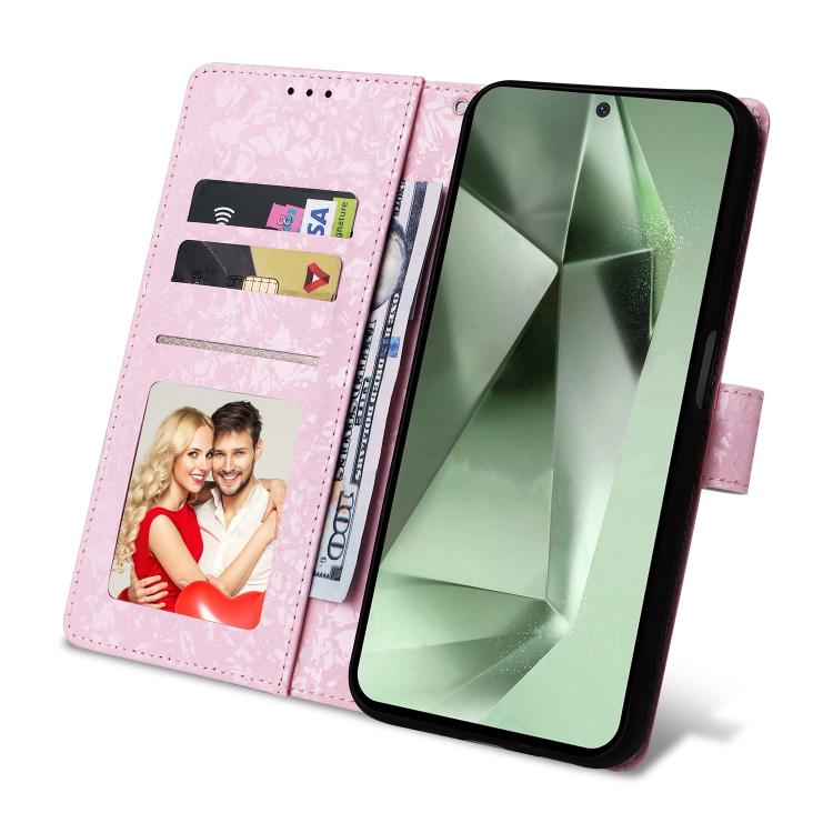 For Galaxy S25 FE 5G Bronzing Painting RFID Leather Phone Case