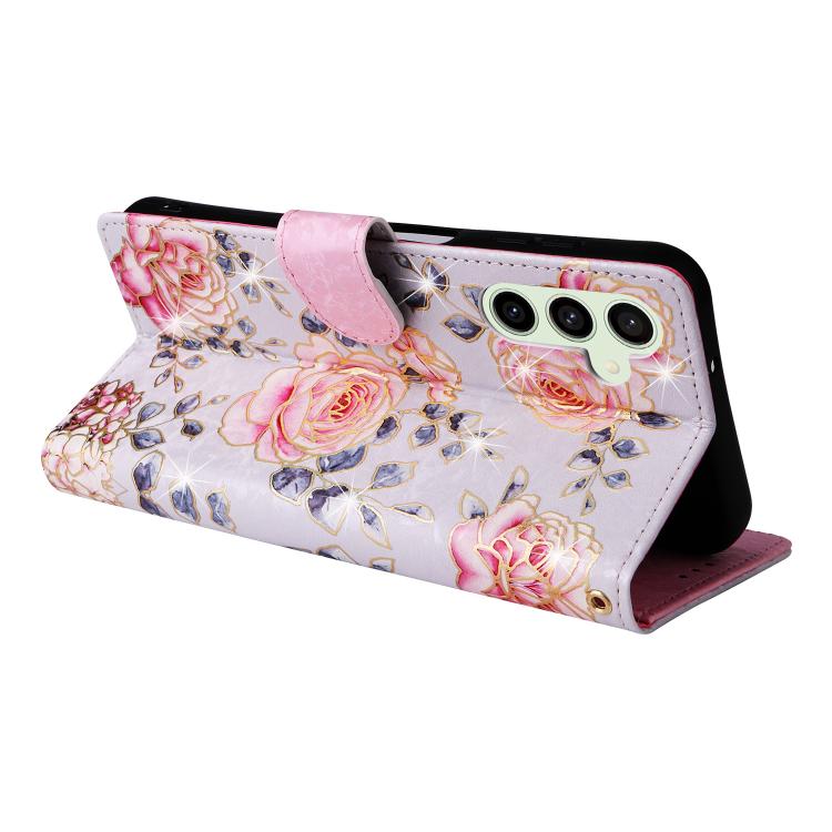 For Galaxy S25 FE 5G Bronzing Painting RFID Leather Phone Case
