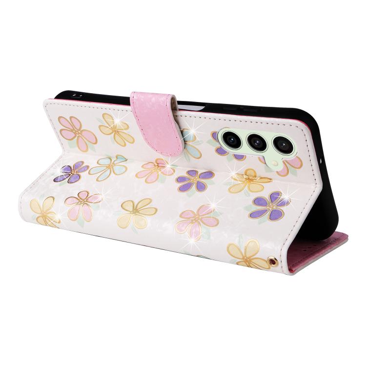 For Galaxy S25 FE 5G Bronzing Painting RFID Leather Phone Case