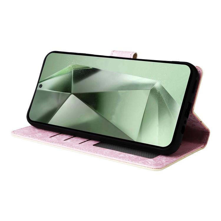 For Galaxy S25 FE 5G Bronzing Painting RFID Leather Phone Case