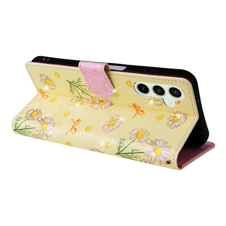 For Galaxy S25 FE 5G Bronzing Painting RFID Leather Phone Case