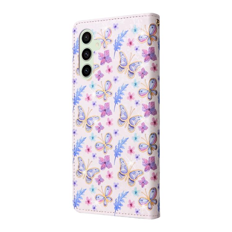 For Galaxy S25 FE 5G Bronzing Painting RFID Leather Phone Case