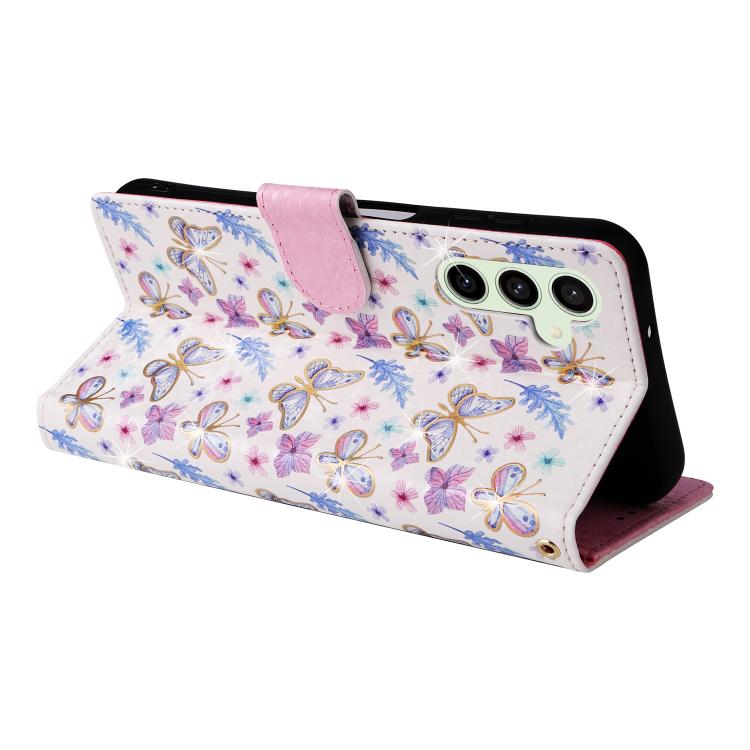 For Galaxy S25 FE 5G Bronzing Painting RFID Leather Phone Case