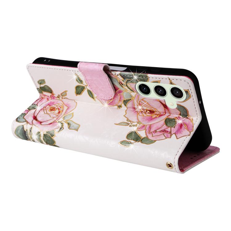 For Galaxy S25 FE 5G Bronzing Painting RFID Leather Phone Case