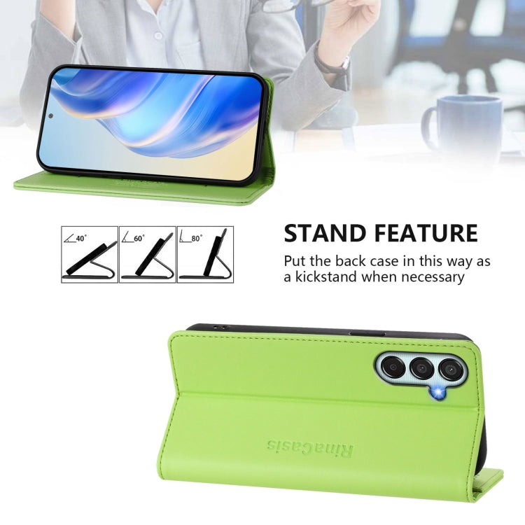 For Samsung Galaxy M52 5G RC01 Dual-Folded Magnetic Suction RFID Leather Phone Case