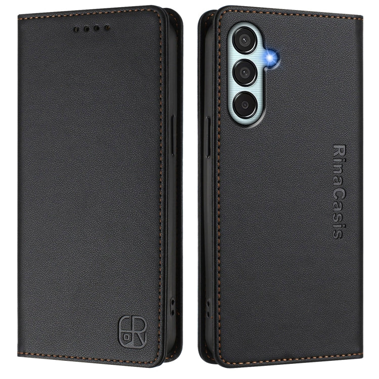 For Samsung Galaxy M52 5G RC01 Dual-Folded Magnetic Suction RFID Leather Phone Case