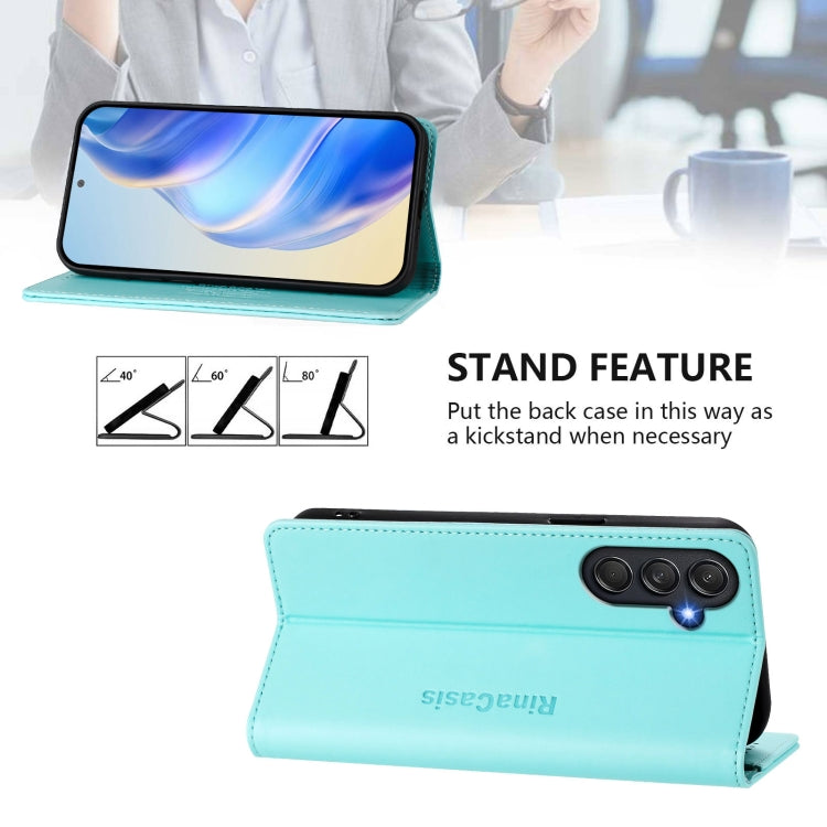 For Samsung Galaxy M55 5G / C55 5G RC01 Dual-Folded Magnetic Suction RFID Leather Phone Case
