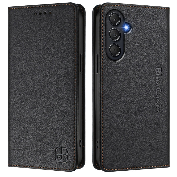 For Samsung Galaxy M55 5G / C55 5G RC01 Dual-Folded Magnetic Suction RFID Leather Phone Case