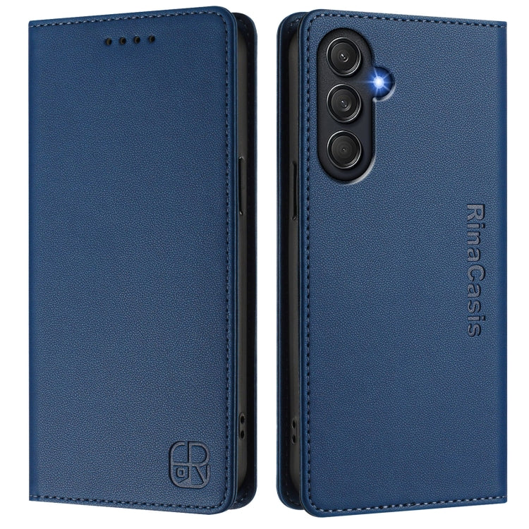 For Samsung Galaxy M55 5G / C55 5G RC01 Dual-Folded Magnetic Suction RFID Leather Phone Case