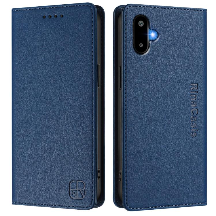For Samsung Galaxy M06 5G / F06 5G RC01 Dual-Folded Magnetic Suction RFID Leather Phone Case