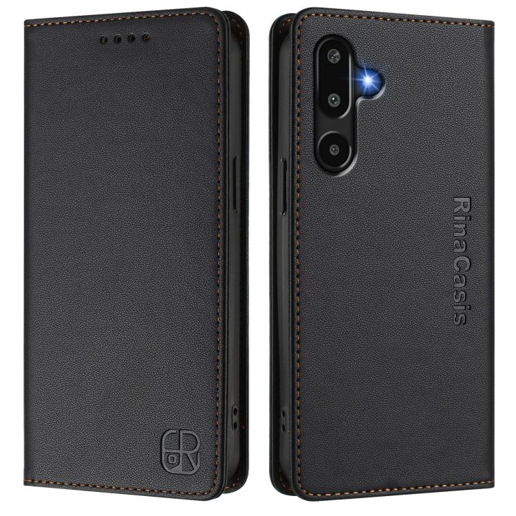 For Samsung Galaxy M16 / F16 5G Global RC01 Dual-Folded Magnetic Suction RFID Leather Phone Case