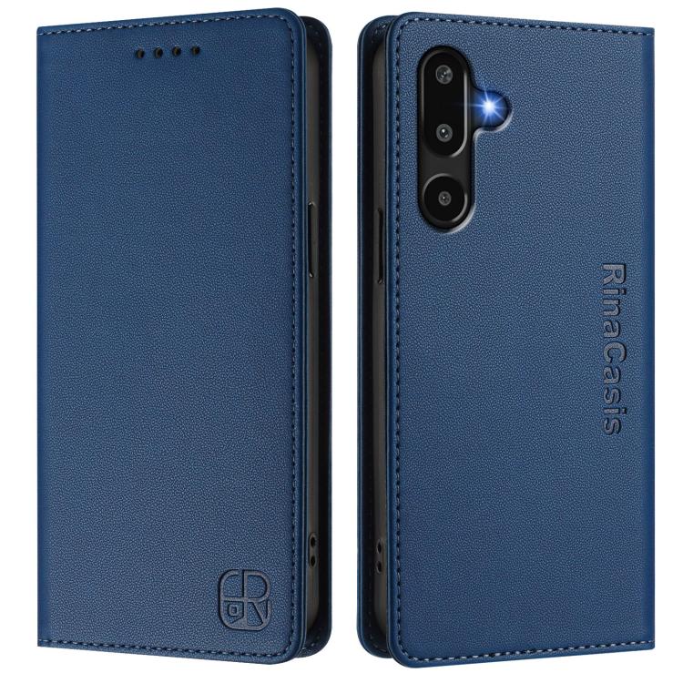 For Samsung Galaxy M16 / F16 5G Global RC01 Dual-Folded Magnetic Suction RFID Leather Phone Case