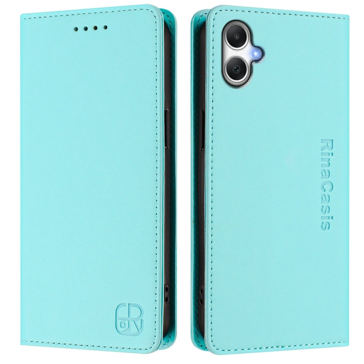 For Samsung Galaxy A05 4G Global RC01 Dual-Folded Magnetic Suction RFID Leather Phone Case