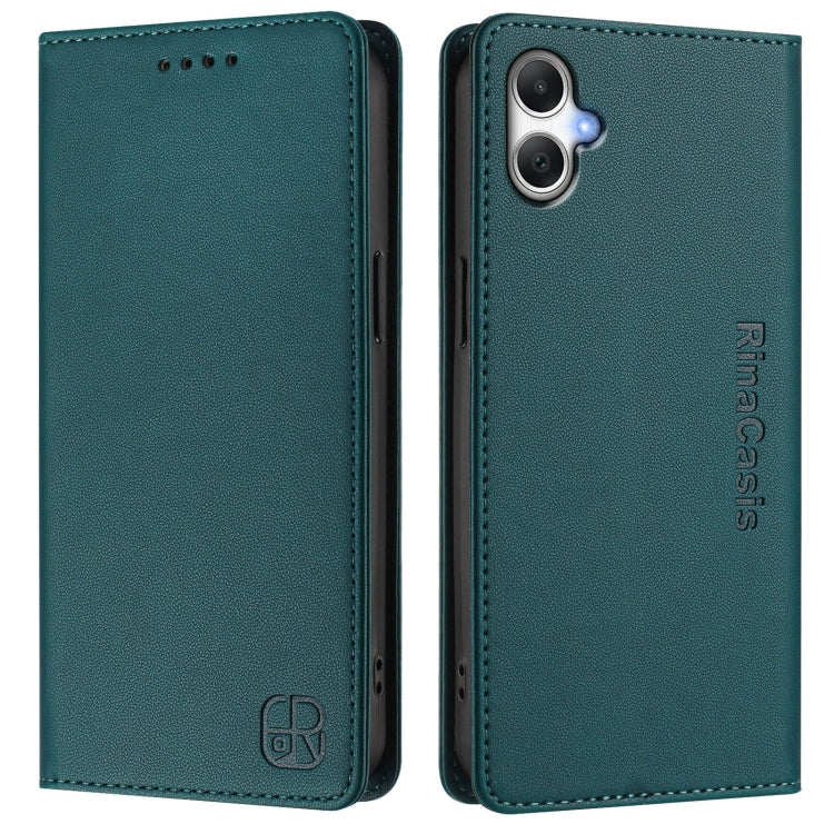 For Samsung Galaxy A06 4G / 5G RC01 Dual-Folded Magnetic Suction RFID Leather Phone Case