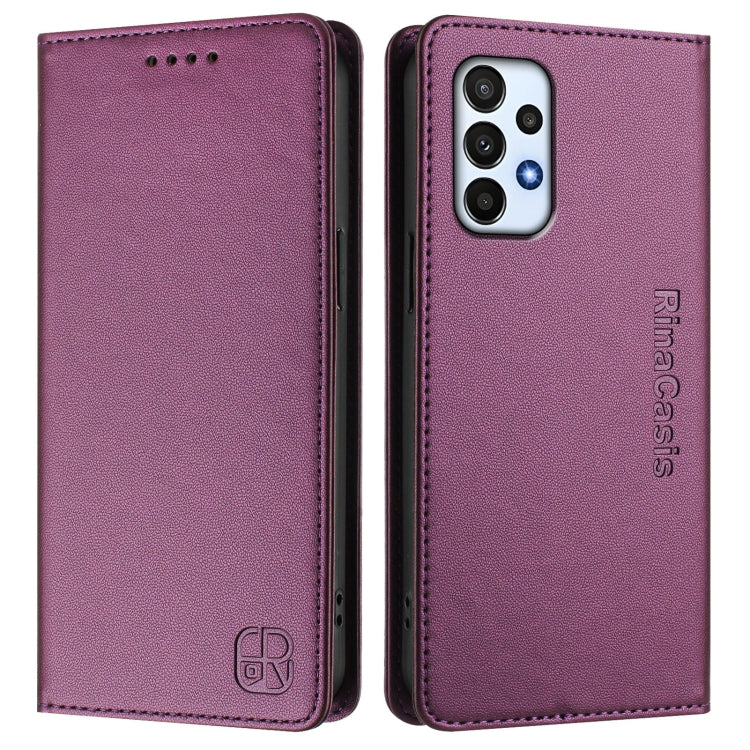 For Samsung Galaxy A23 4G / 5G RC01 Dual-Folded Magnetic Suction RFID Leather Phone Case