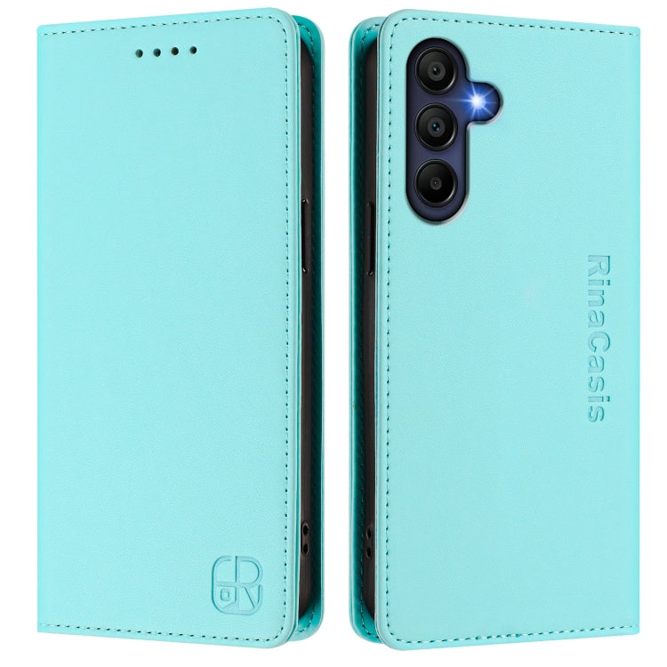 For Samsung Galaxy A26 5G RC01 Dual-Folded Magnetic Suction RFID Leather Phone Case