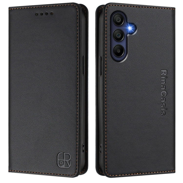 For Samsung Galaxy A26 5G RC01 Dual-Folded Magnetic Suction RFID Leather Phone Case