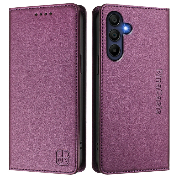For Samsung Galaxy A26 5G RC01 Dual-Folded Magnetic Suction RFID Leather Phone Case