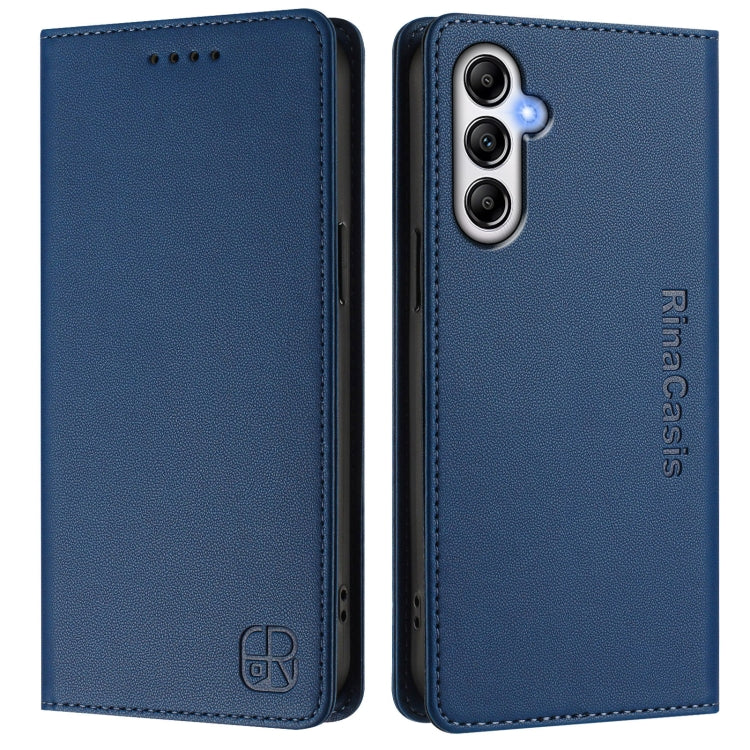 For Samsung Galaxy A34 5G RC01 Dual-Folded Magnetic Suction RFID Leather Phone Case