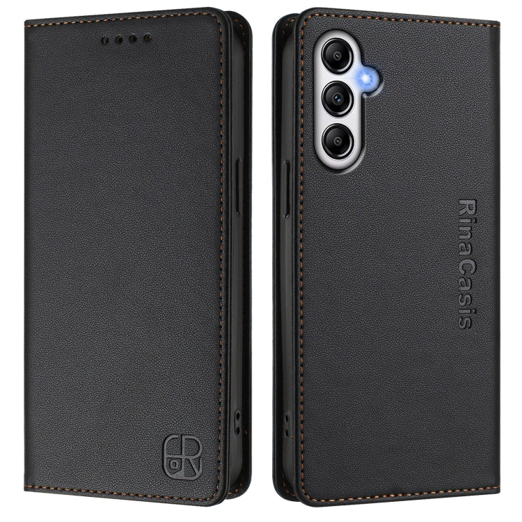 For Samsung Galaxy A35 5G RC01 Dual-Folded Magnetic Suction RFID Leather Phone Case