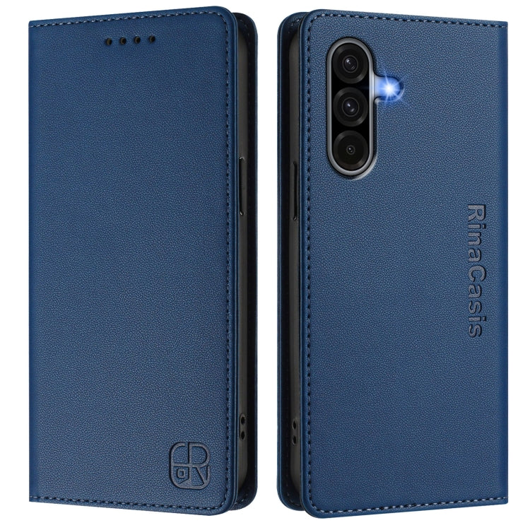 For Samsung Galaxy A36 5G RC01 Dual-Folded Magnetic Suction RFID Leather Phone Case