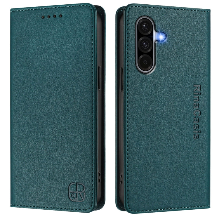 For Samsung Galaxy A36 5G RC01 Dual-Folded Magnetic Suction RFID Leather Phone Case