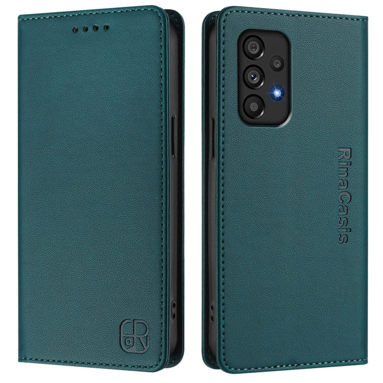 For Samsung Galaxy A53 5G RC01 Dual-Folded Magnetic Suction RFID Leather Phone Case