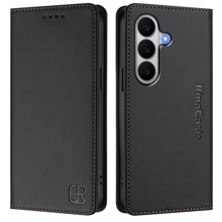 For Galaxy A27 5G RC01 Dual-Folded Magnetic Suction RFID Leather Phone Case