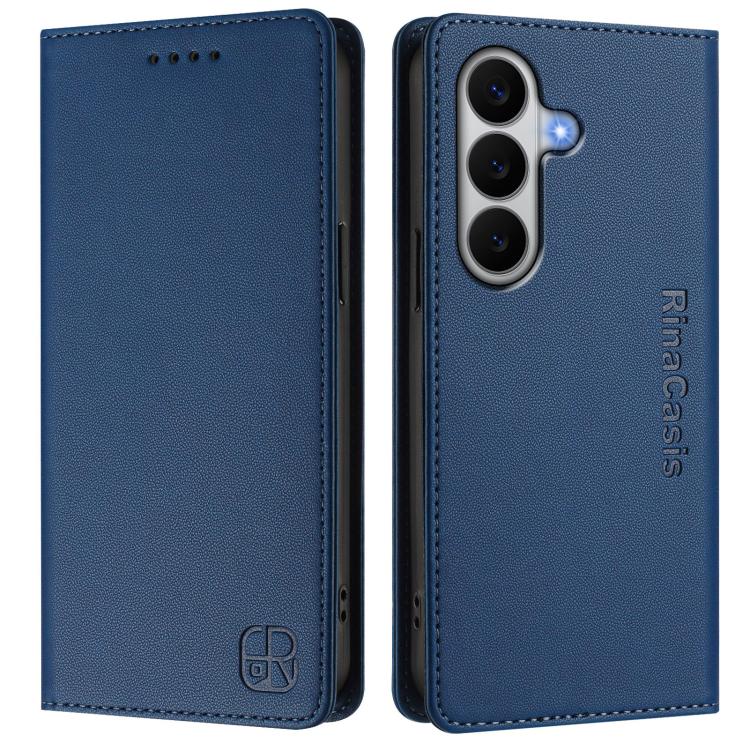 For Galaxy A27 5G RC01 Dual-Folded Magnetic Suction RFID Leather Phone Case