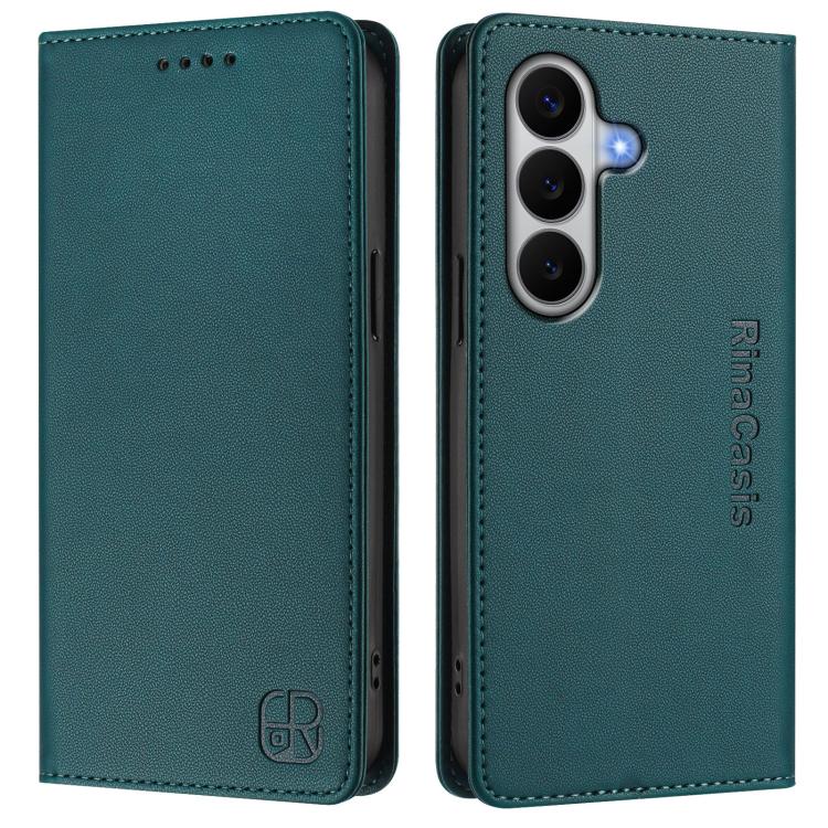 For Galaxy A27 5G RC01 Dual-Folded Magnetic Suction RFID Leather Phone Case