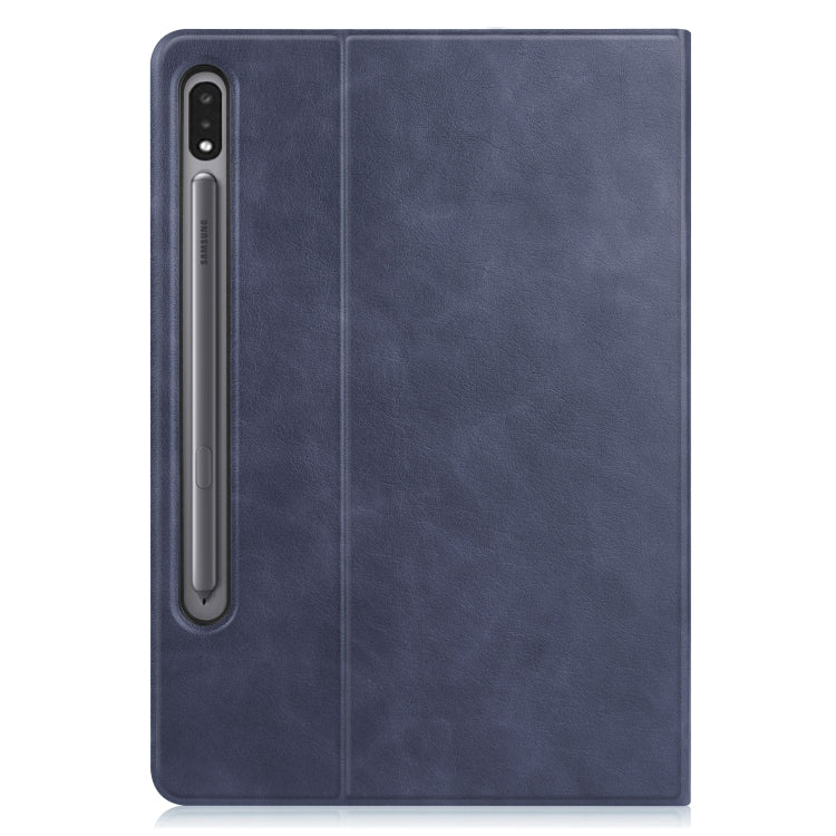 For Samsung Galaxy Tab S8 / Galaxy Tab S7 (2020) T870 Cowhide Texture TPU Tablet Horizontal Flip Leather Case with Holder & Sleep / Wake-Up Function & Pen Slot