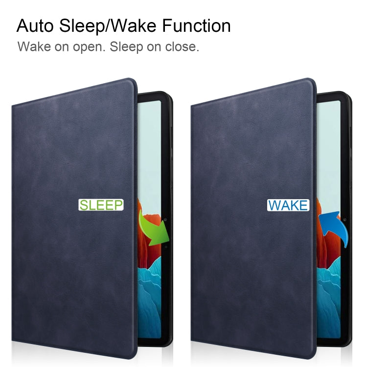 For Samsung Galaxy Tab S8 / Galaxy Tab S7 (2020) T870 Cowhide Texture TPU Tablet Horizontal Flip Leather Case with Holder & Sleep / Wake-Up Function & Pen Slot