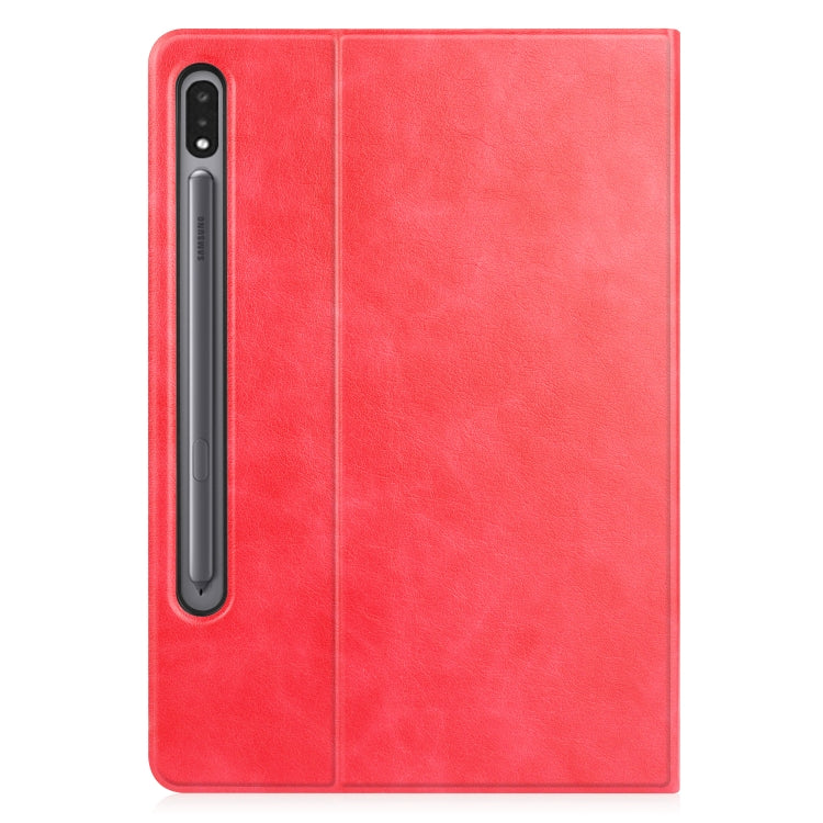 For Samsung Galaxy Tab S8 / Galaxy Tab S7 (2020) T870 Cowhide Texture TPU Tablet Horizontal Flip Leather Case with Holder & Sleep / Wake-Up Function & Pen Slot