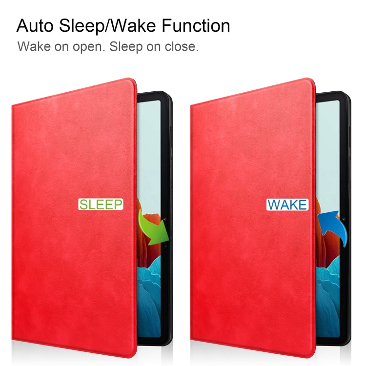 For Samsung Galaxy Tab S8 / Galaxy Tab S7 (2020) T870 Cowhide Texture TPU Tablet Horizontal Flip Leather Case with Holder & Sleep / Wake-Up Function & Pen Slot