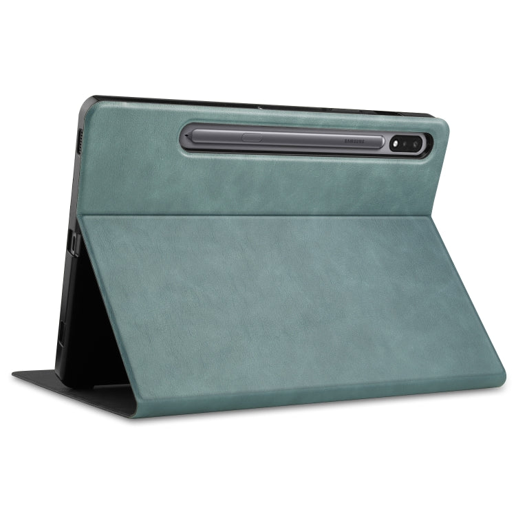 For Samsung Galaxy Tab S8 / Galaxy Tab S7 (2020) T870 Cowhide Texture TPU Tablet Horizontal Flip Leather Case with Holder & Sleep / Wake-Up Function & Pen Slot