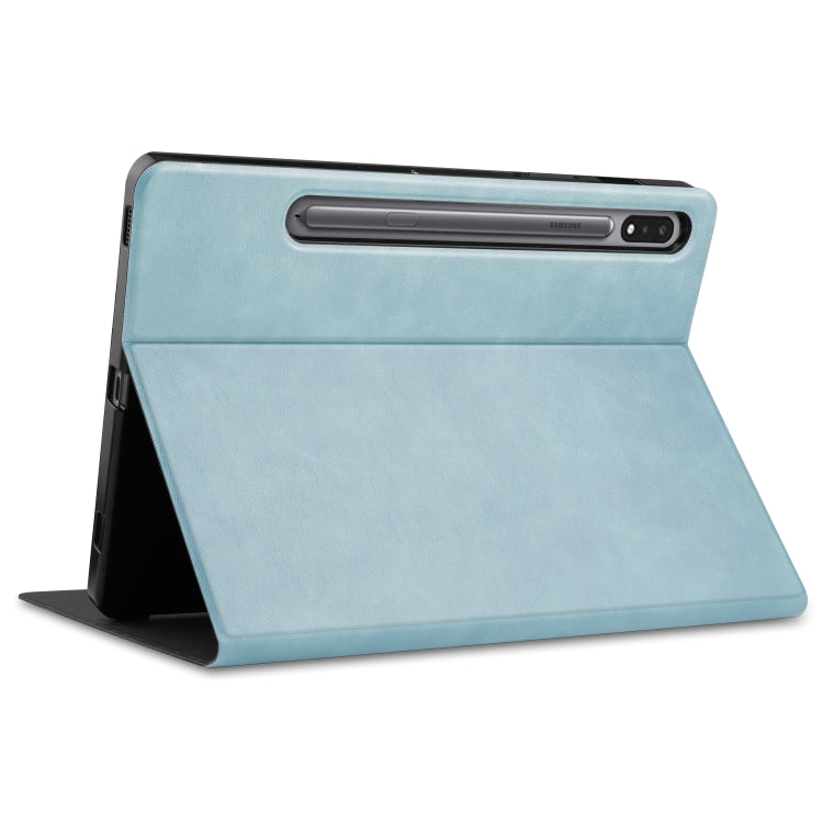 For Samsung Galaxy Tab S8 / Galaxy Tab S7 (2020) T870 Cowhide Texture TPU Tablet Horizontal Flip Leather Case with Holder & Sleep / Wake-Up Function & Pen Slot