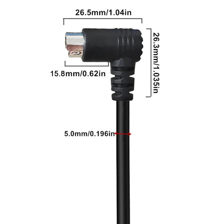 Mini DIN 7 Pin S-Video Core Audio / Video Cable, Length:0.5m